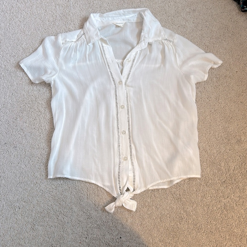 White sheer shirt